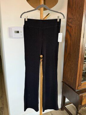 Splendid Ribbed pants small black made in USA nwt pull on